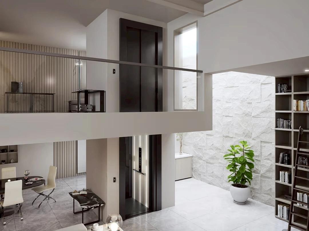 Ascensor residencial instalado en una casa de varias plantas
